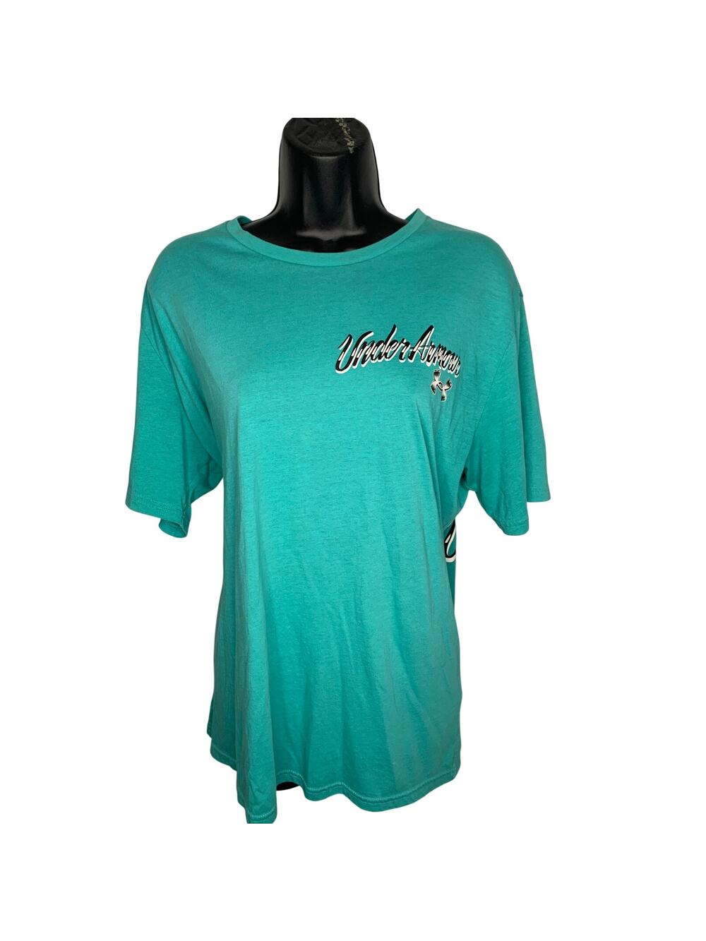 Under Armour Women's Teal Large Short Sleeve Graphic T-Shirt Volleyball
